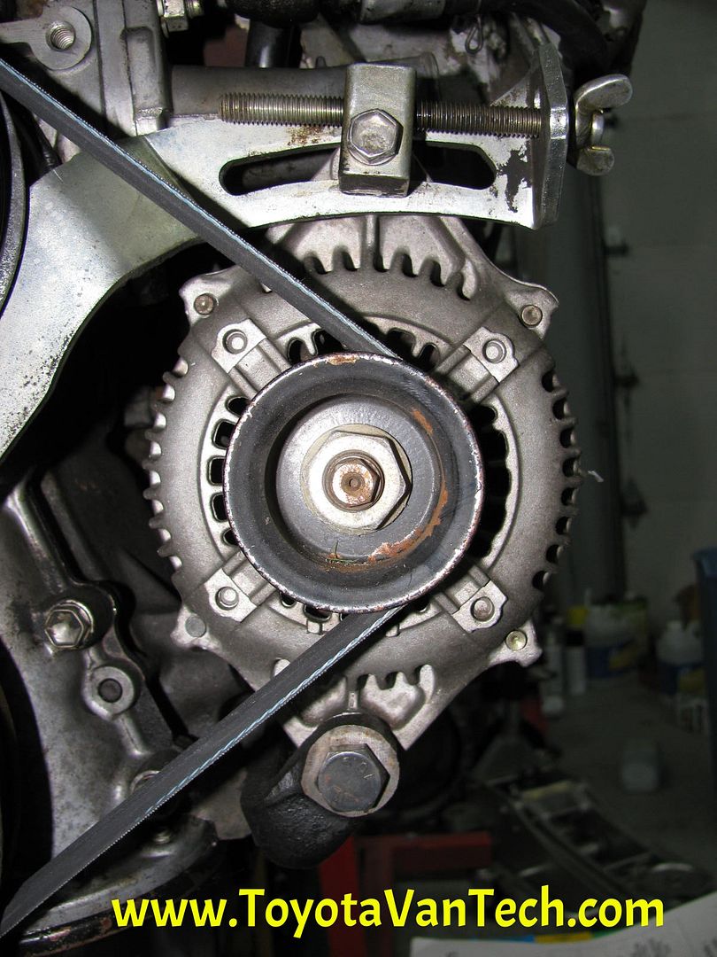 Water Pump Bolt to Alternator Upper Mount Bracket & belt tension adjustment